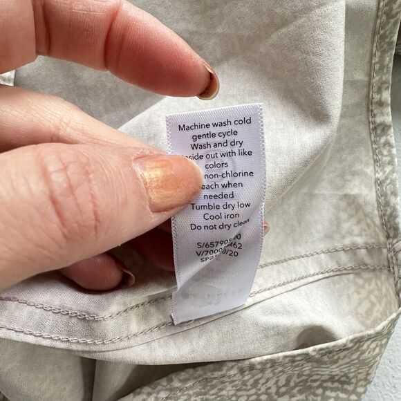 ATHLETA Dress Womens Size Small S Zuma Shirtdress V-Neck Tan Drawstring Stretch - Picture 7 of 7